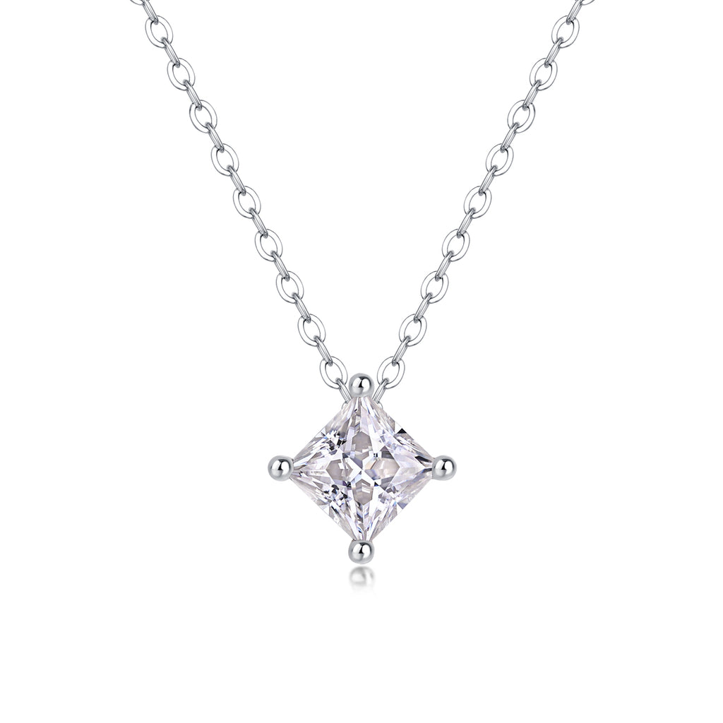 Rhombus Mirage Moissanite Necklace - S925 Silver