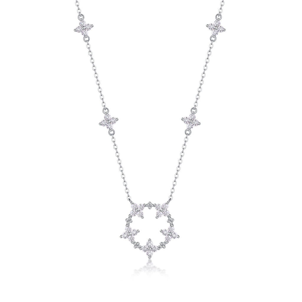 Iris Reverie Necklace - Moissanite S925 Silver