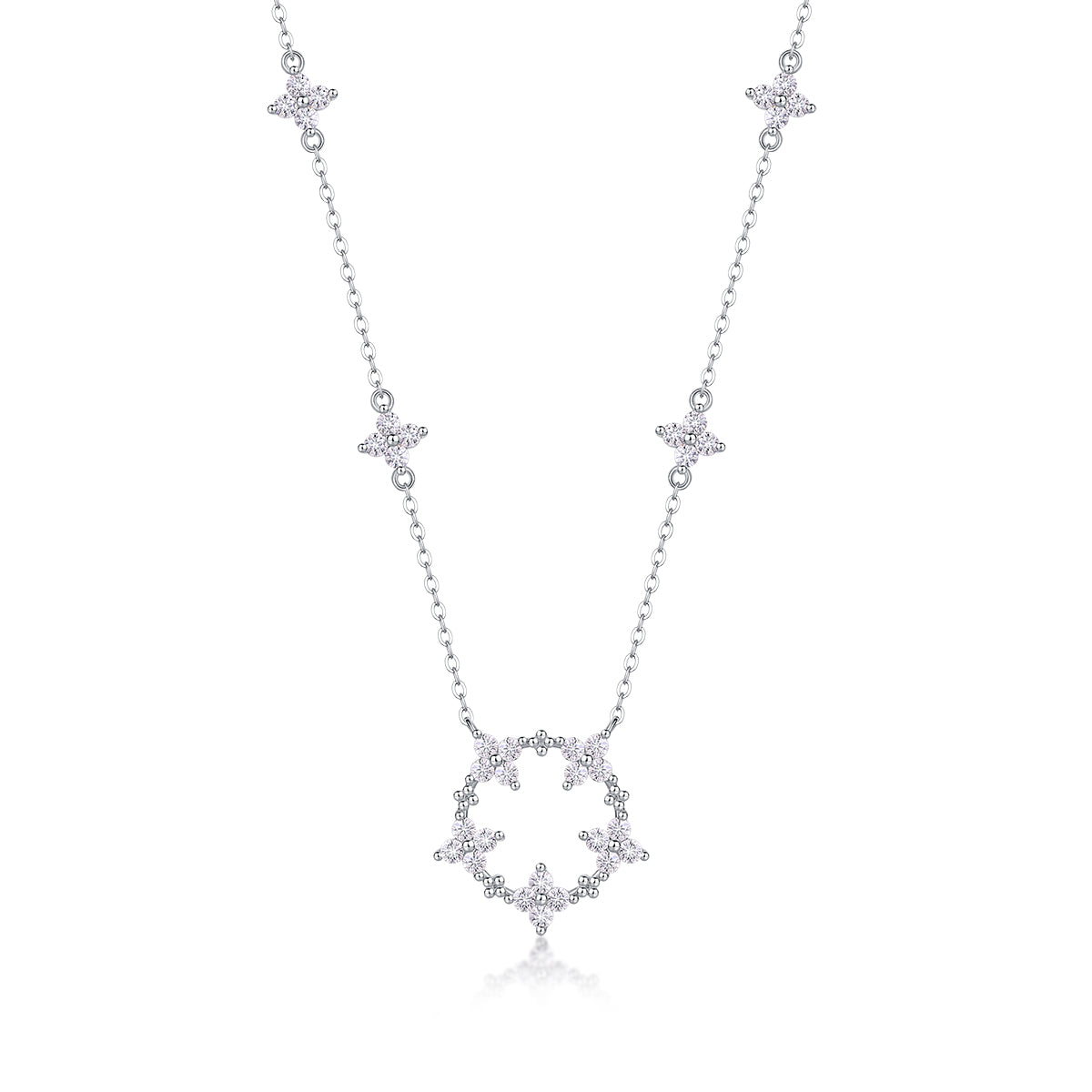 Iris Reverie Necklace - Moissanite S925 Silver