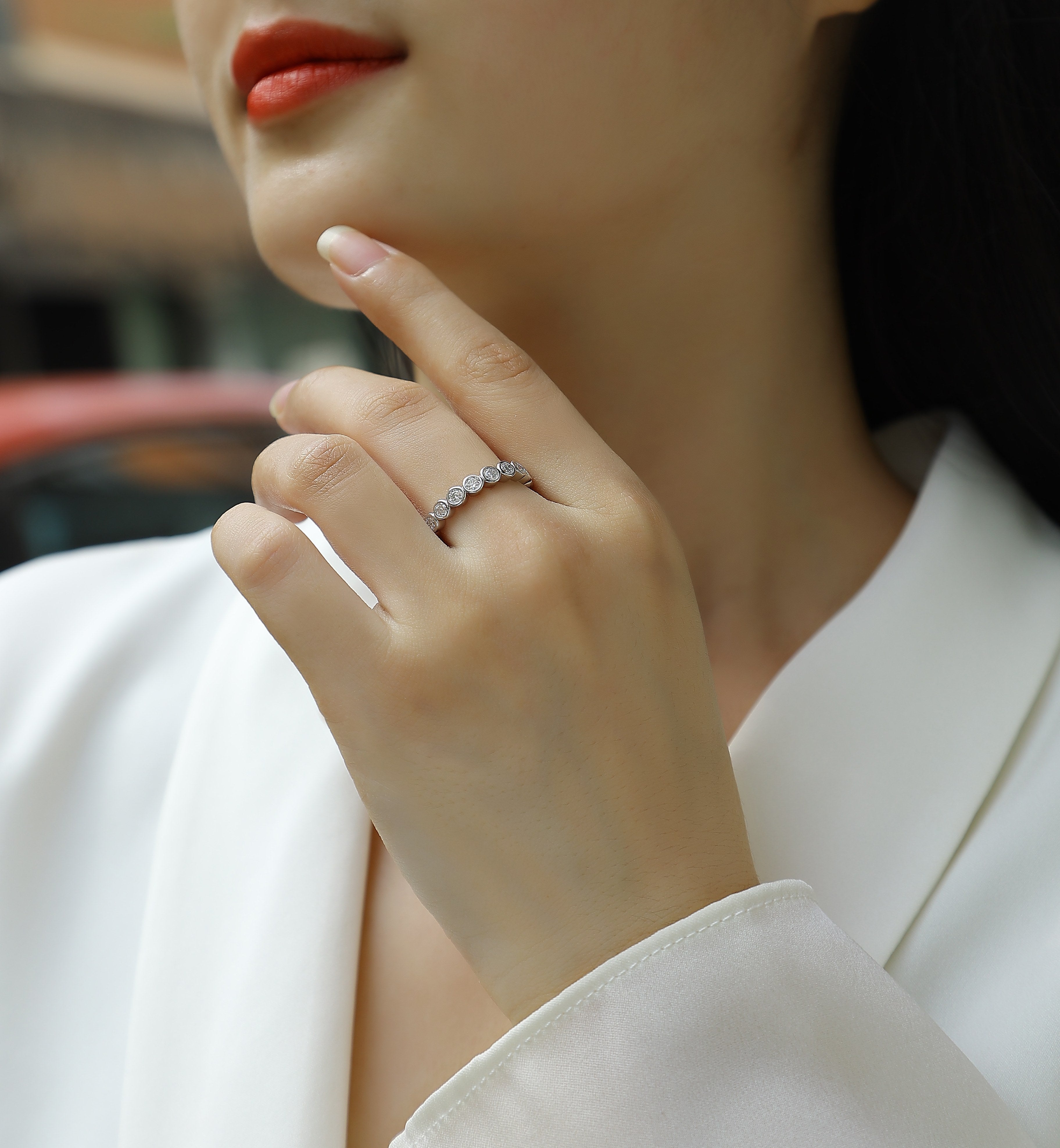 Stellar Core Moissanite Ring
