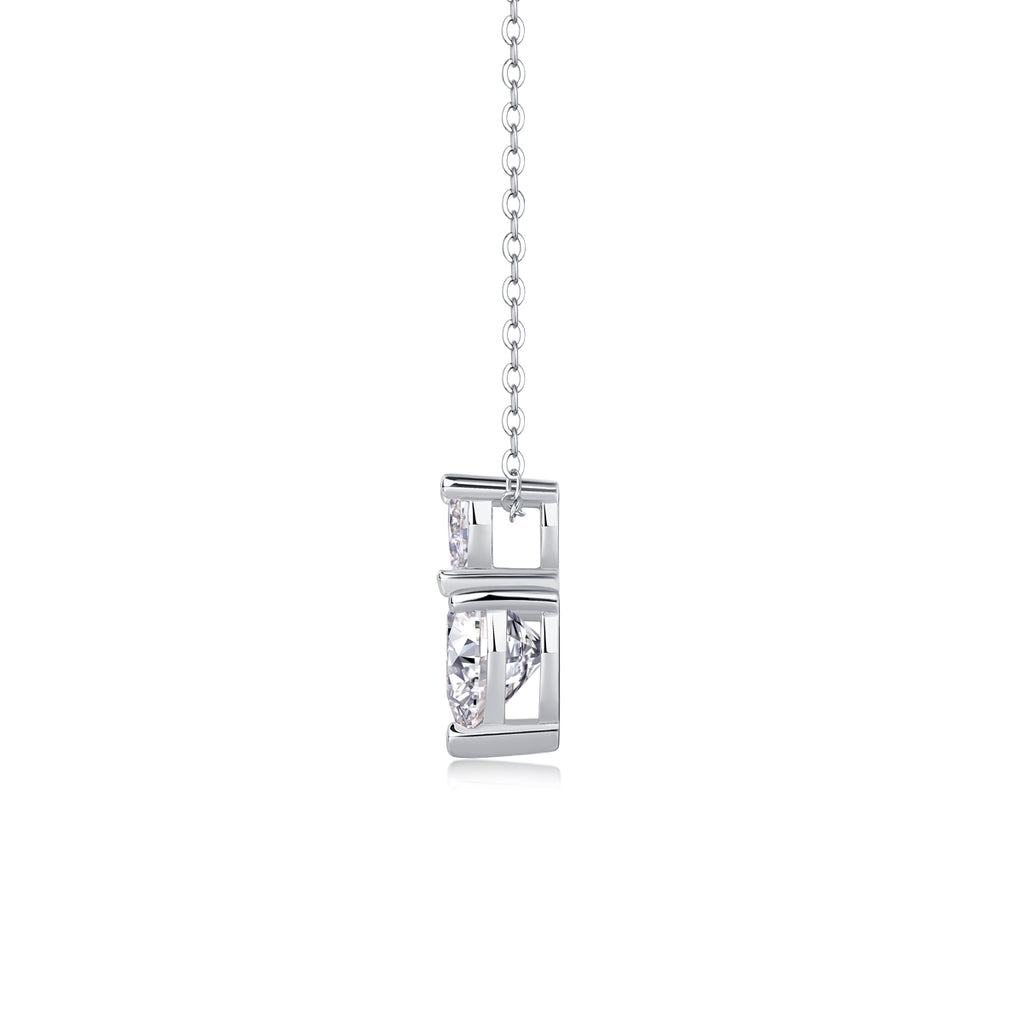 Love's Promise Moissanite Heart Necklace