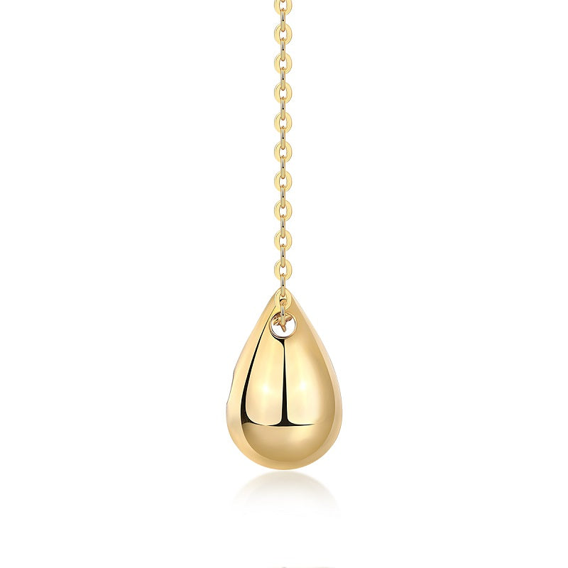 Dreamy Water Drop Moissanite Necklace Gold