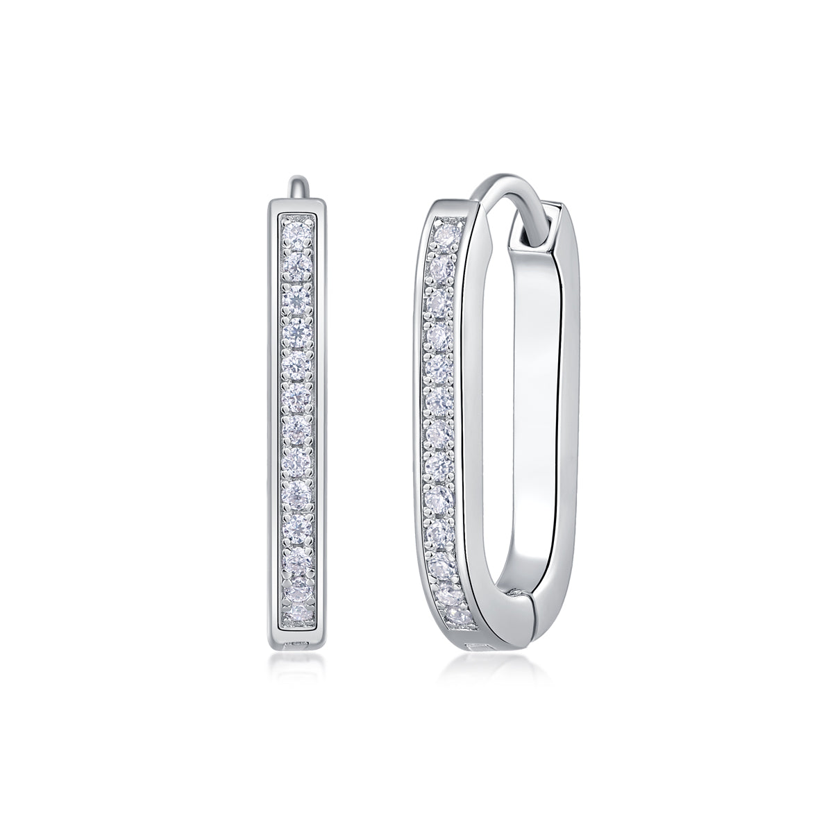 Ivory Gate Moissanite Stud Earrings S925 Silver