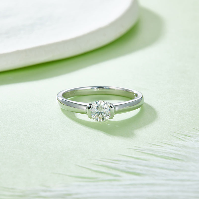 Altair Wing Ring - Moissanite 0.5ct Silver