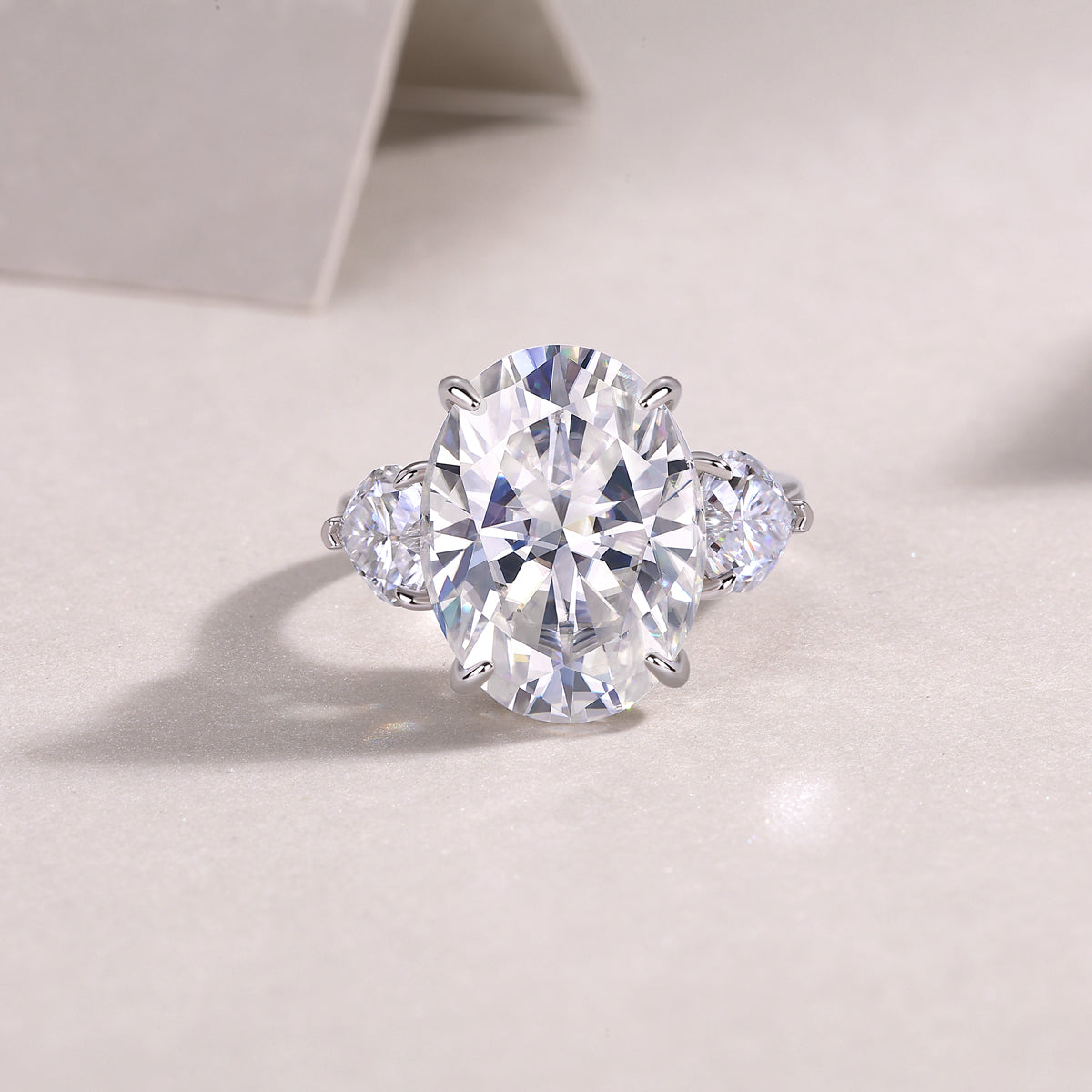 Soul Resonance Moissanite Ring - Silver Plated