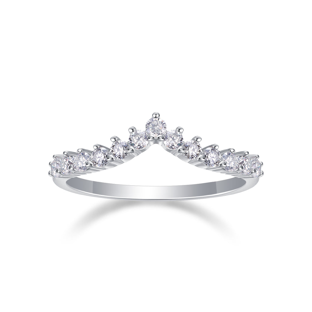 Regulus Crown Moissanite Ring Silver