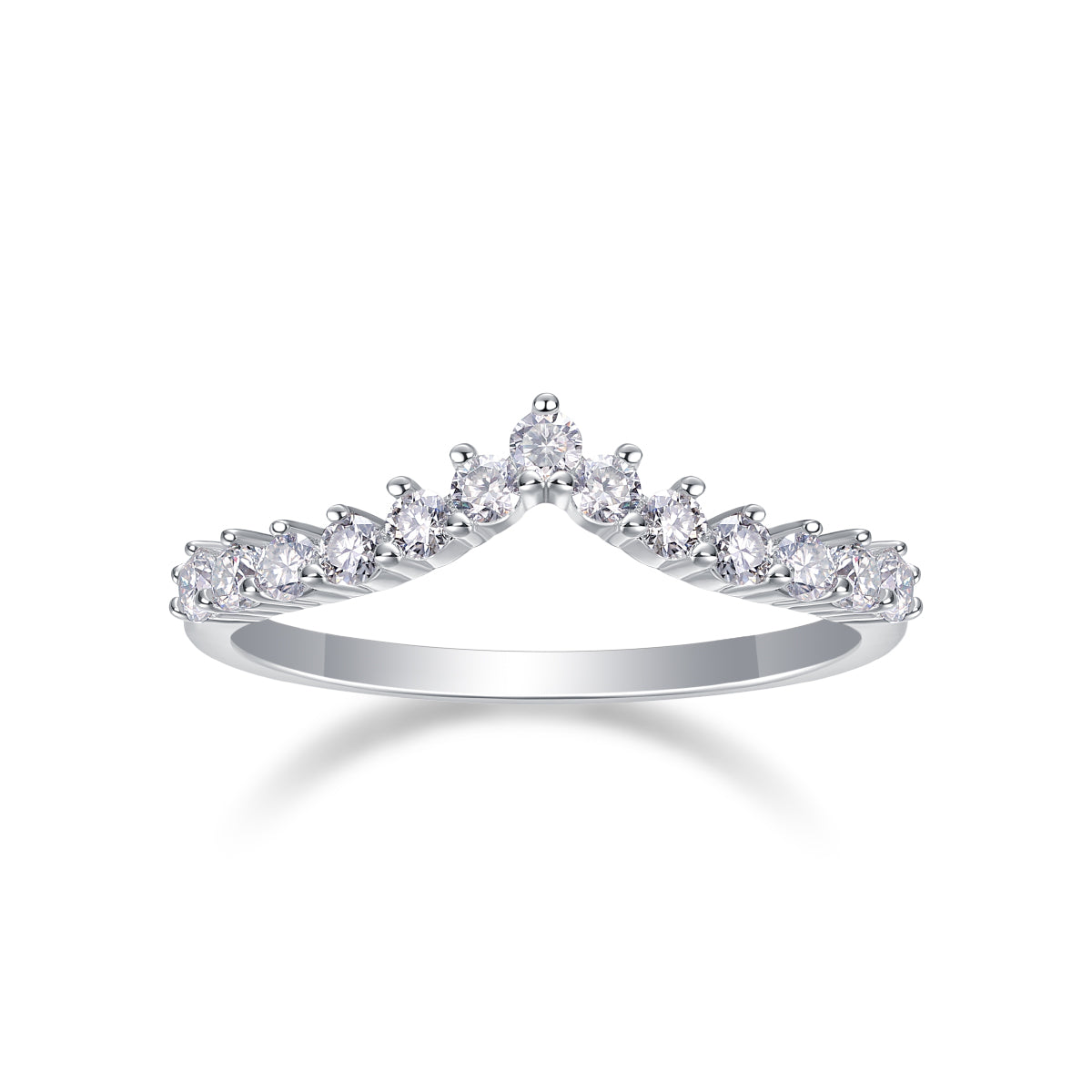Regulus Crown Moissanite Ring Silver