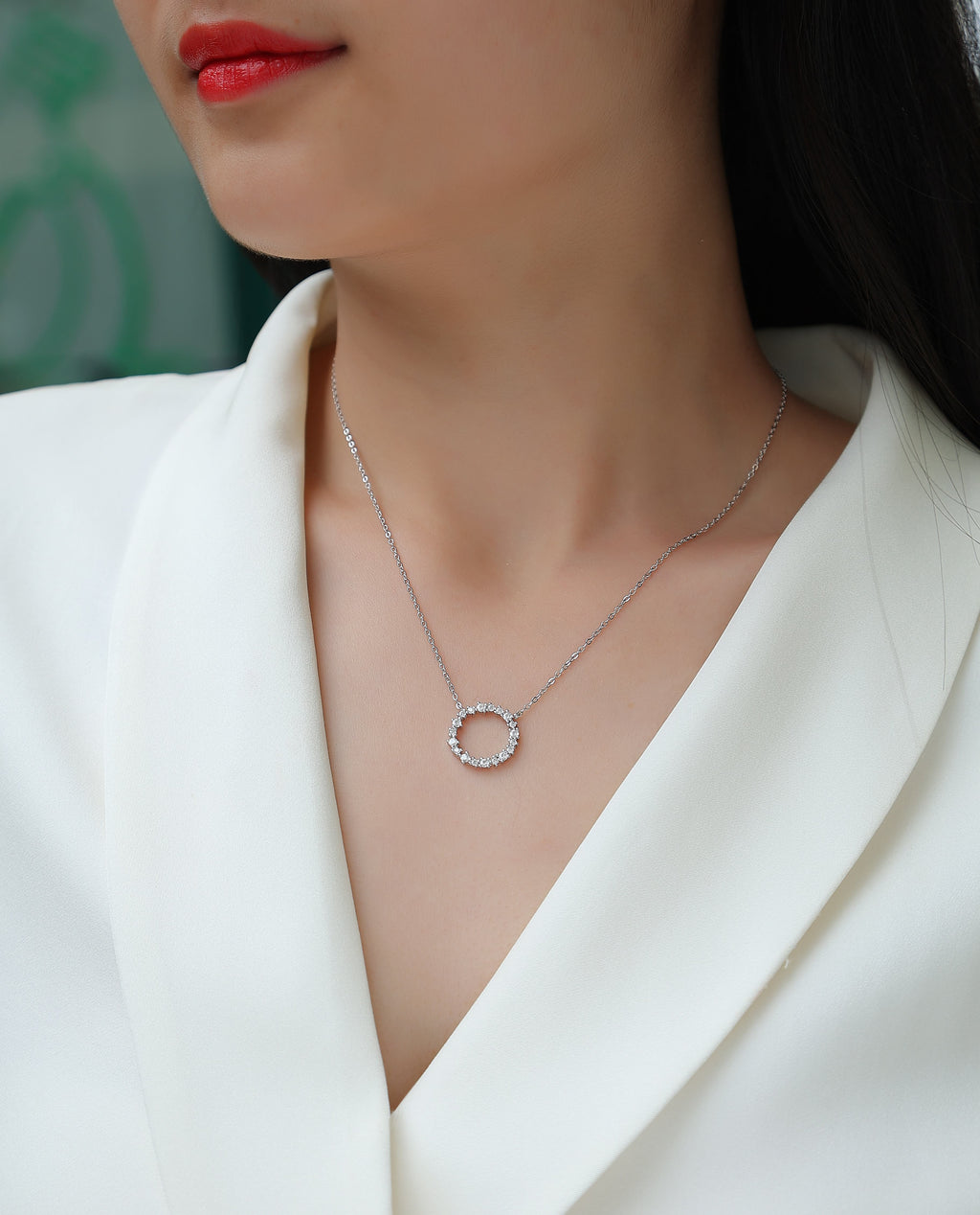 Bibo Moissanite Necklace - S925 Silver 40cm