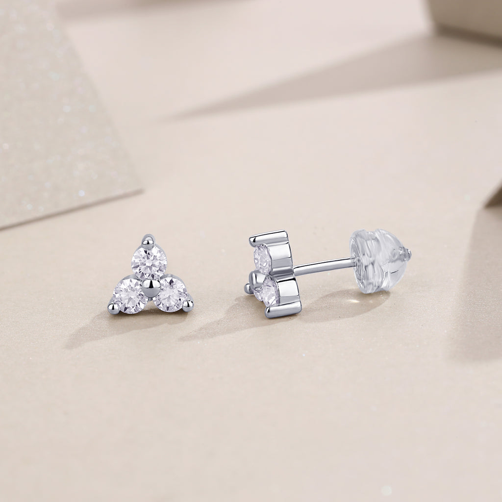 Sky Fragment Moissanite Stud Earrings
