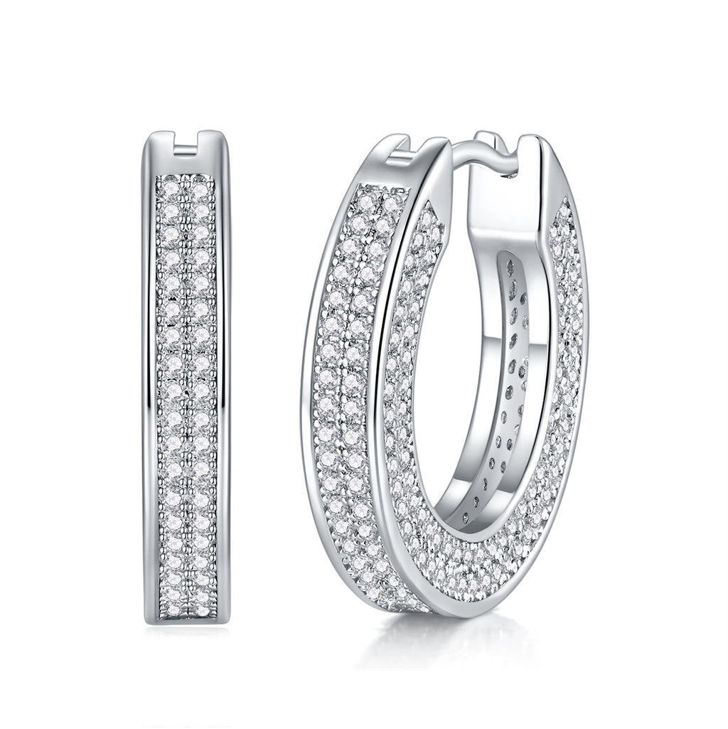 Moissanite Stud Earrings - S925 Silver Platinum