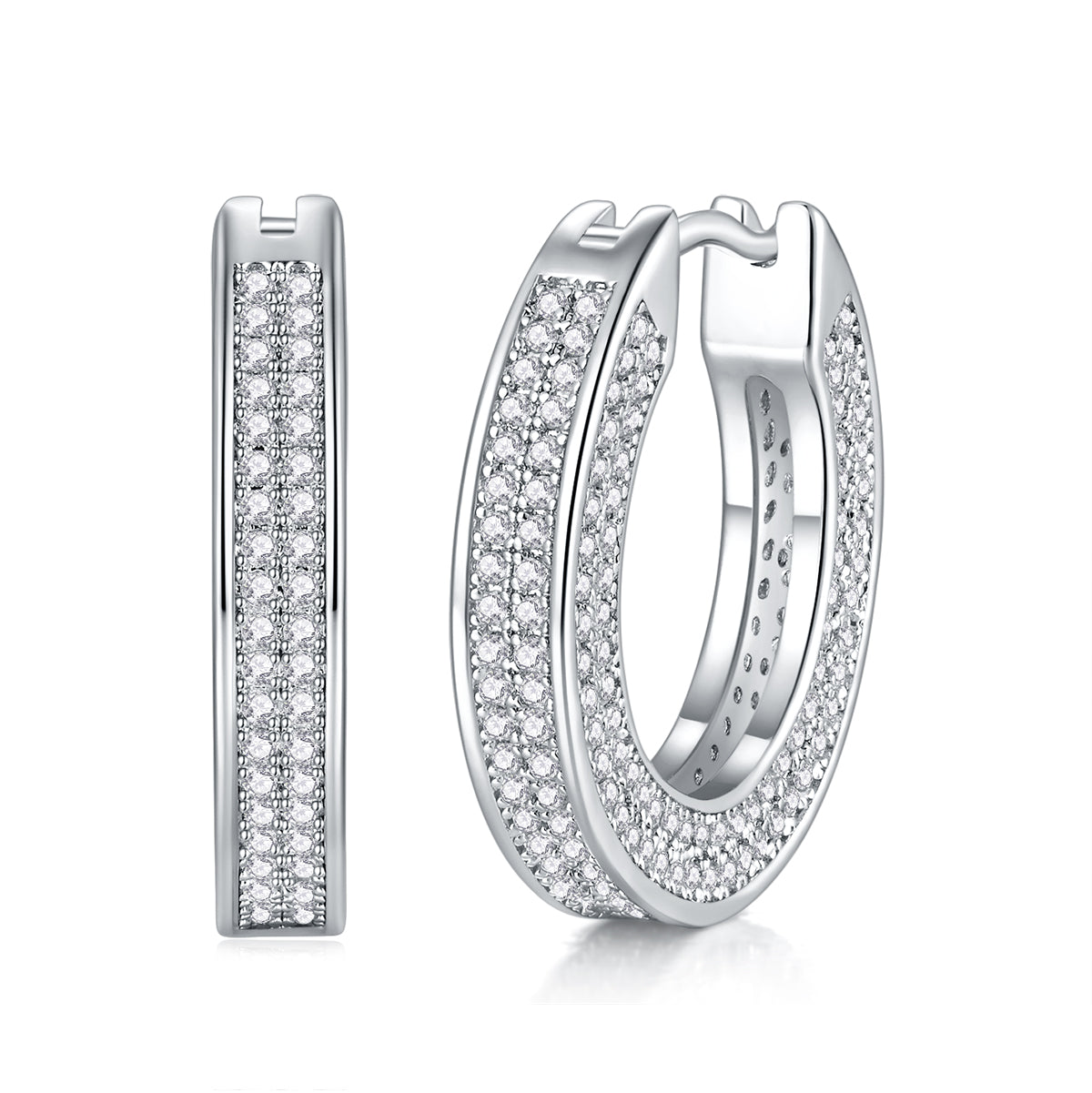 Moissanite Stud Earrings - S925 Silver Platinum