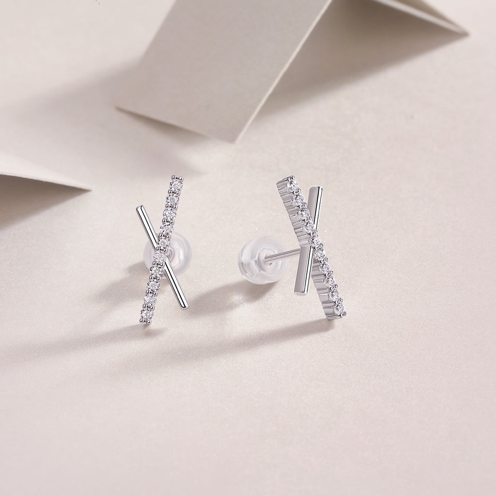 Intertwined Souls Moissanite Stud Earrings