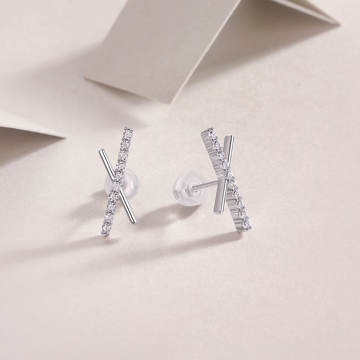 Intertwined Souls Moissanite Stud Earrings