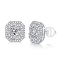 Wezen Moissanite Stud Earrings 0.5ct Silver