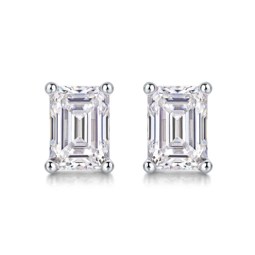 Canopus Moissanite Earrings - Octagonal 5x7mm
