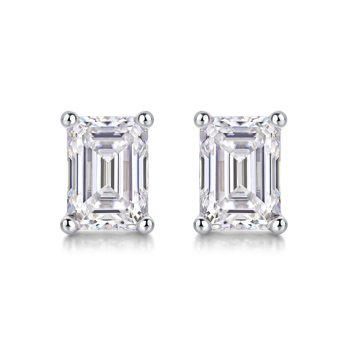 Canopus Moissanite Earrings - Octagonal 5x7mm