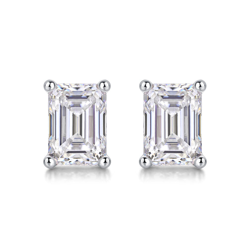 Canopus Moissanite Earrings - Octagonal 5x7mm