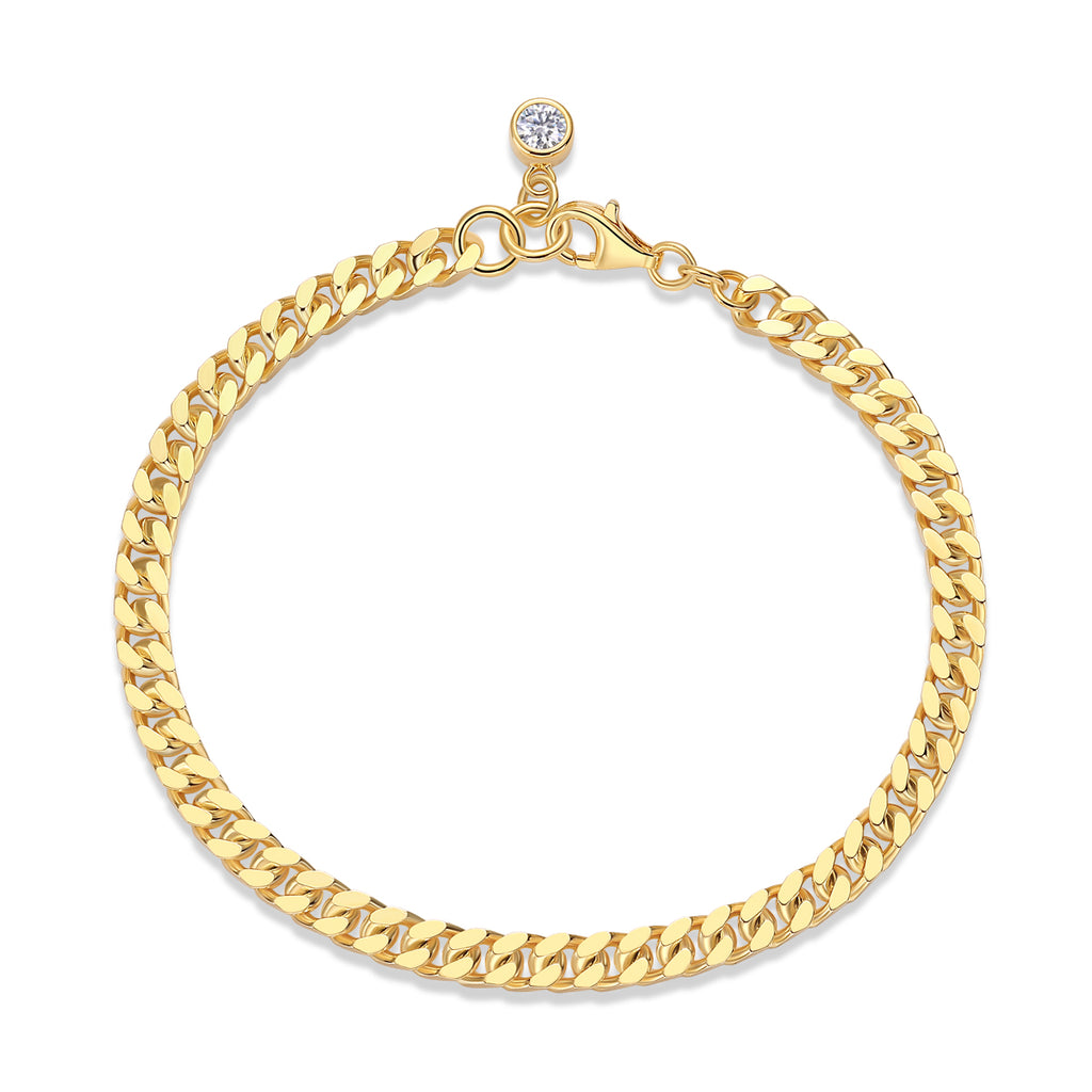 Sunlit Void Moissanite Bracelet Gold