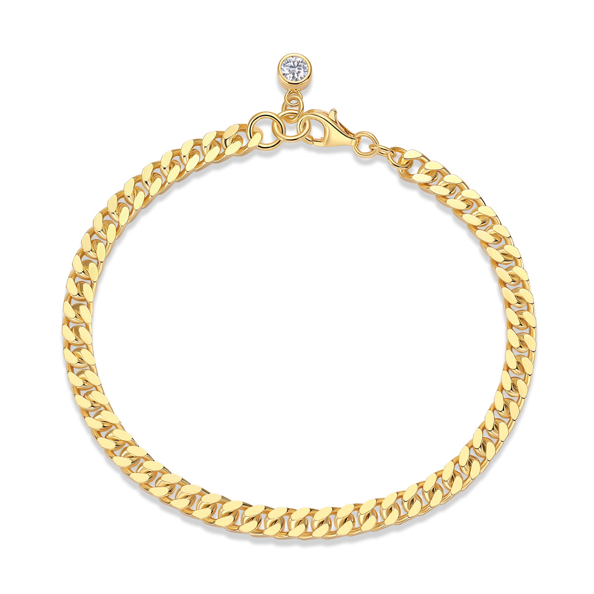 Sunlit Void Moissanite Bracelet Gold