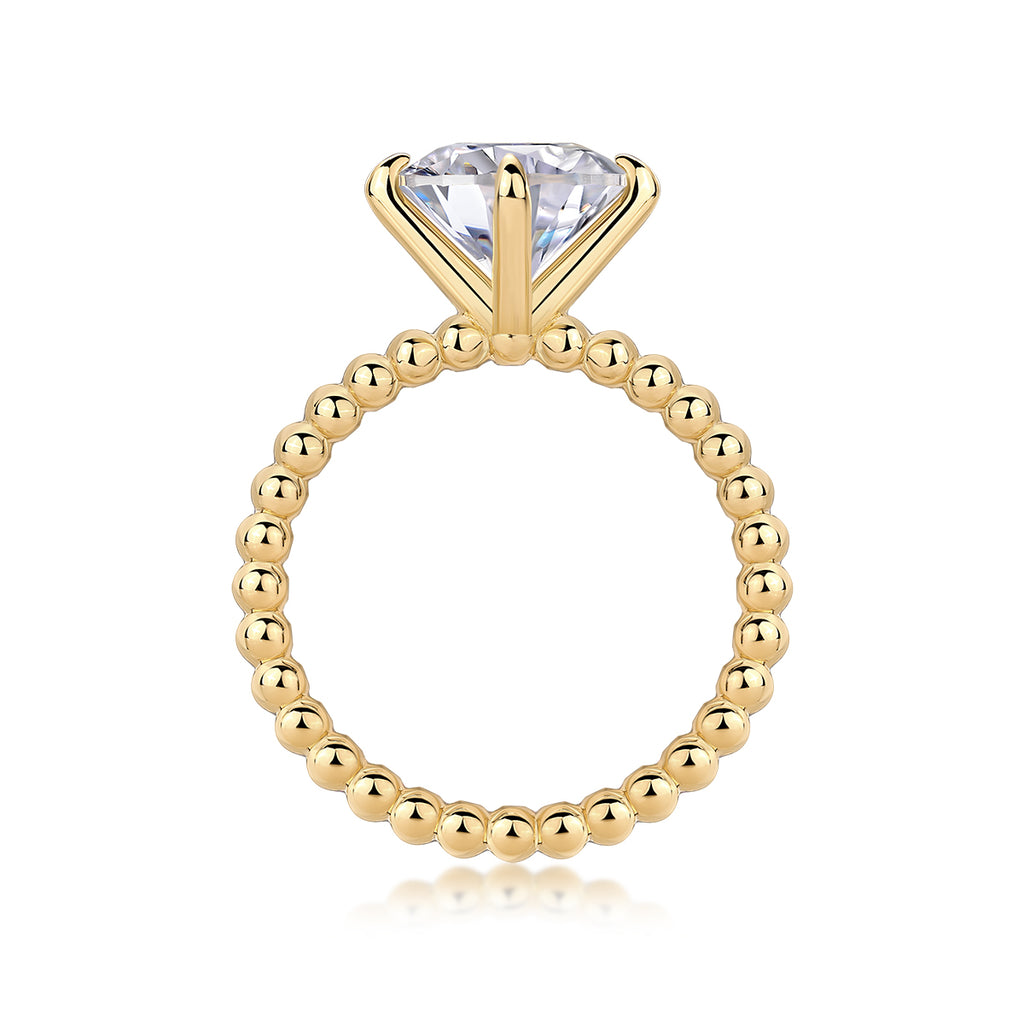 Orbital Path Moissanite Ring 3ct Gold
