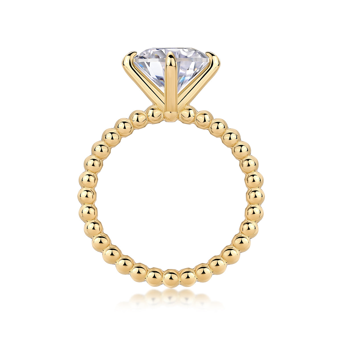 Orbital Path Moissanite Ring 3ct Gold
