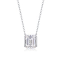 Moissanite Octagonal Necklace - Silver 40cm