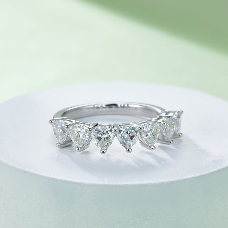 Ecliptic Plane Ring Moissanite Platinum S925
