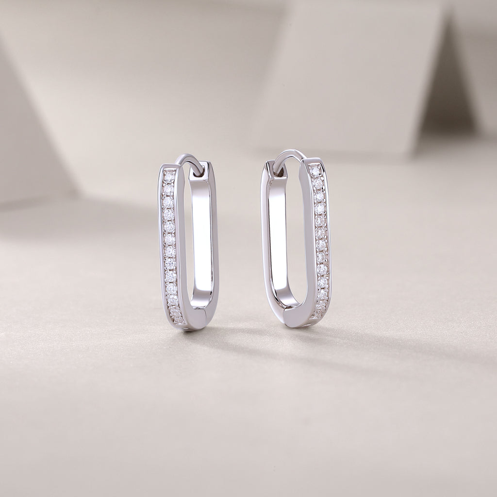 Ivory Gate Moissanite Stud Earrings S925 Silver