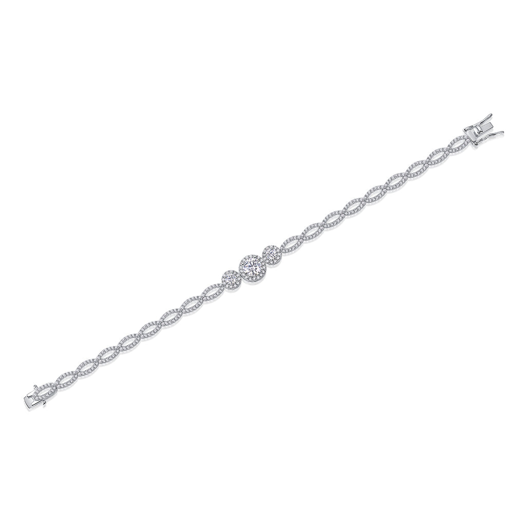 Betelgeuse Moissanite Bracelet - Platinum S925