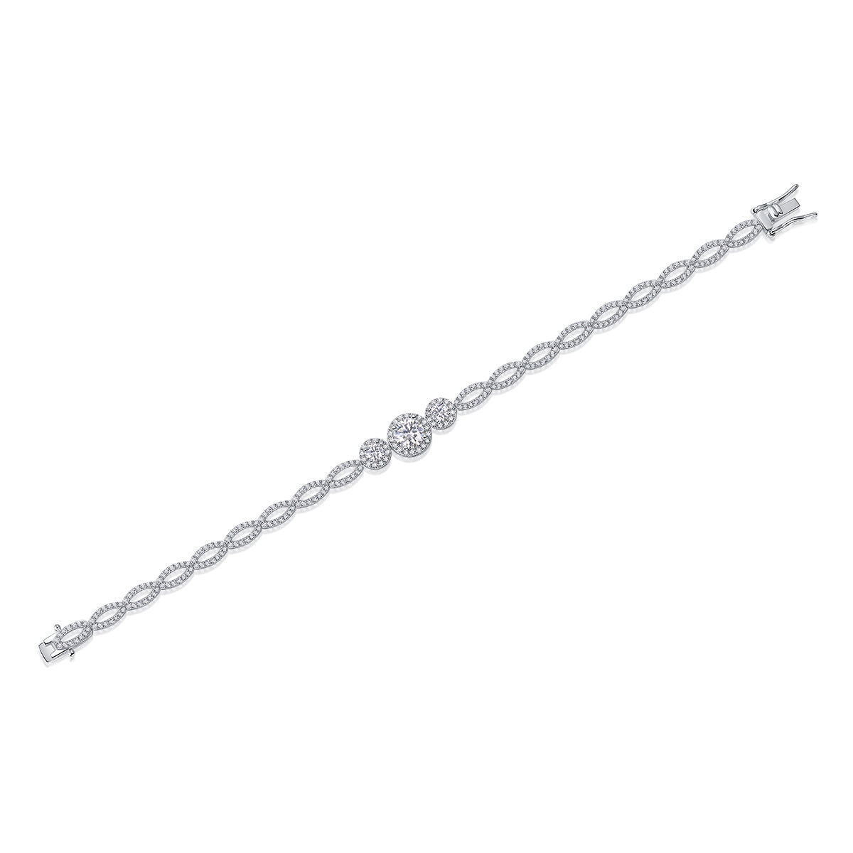 Betelgeuse Moissanite Bracelet - Platinum S925