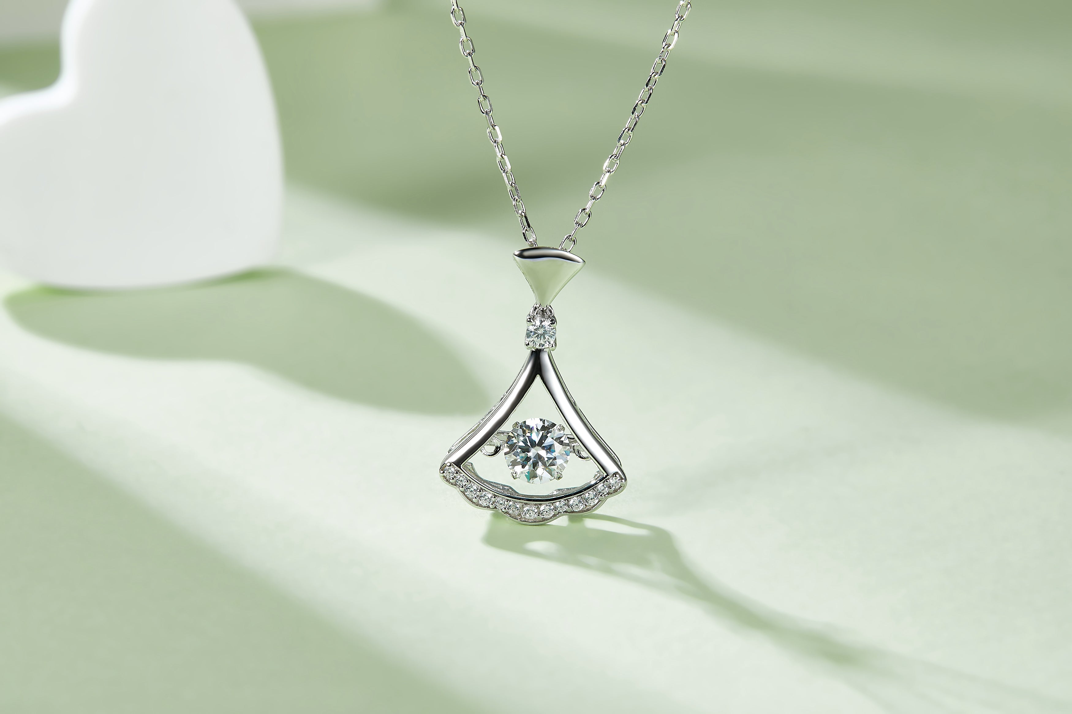 Ethereal Flow Moissanite Necklace - 0.5ct Silver