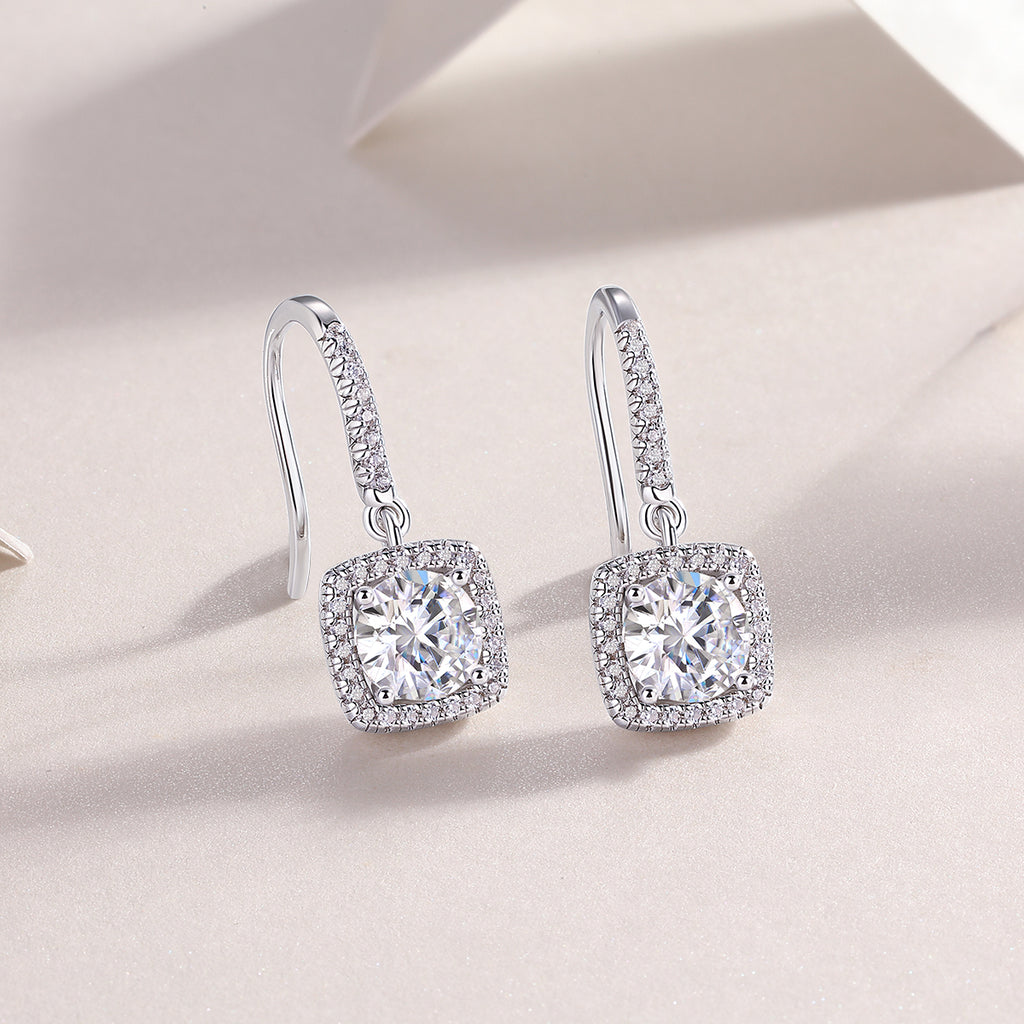Muliphein Moissanite Earrings - 1 Carat