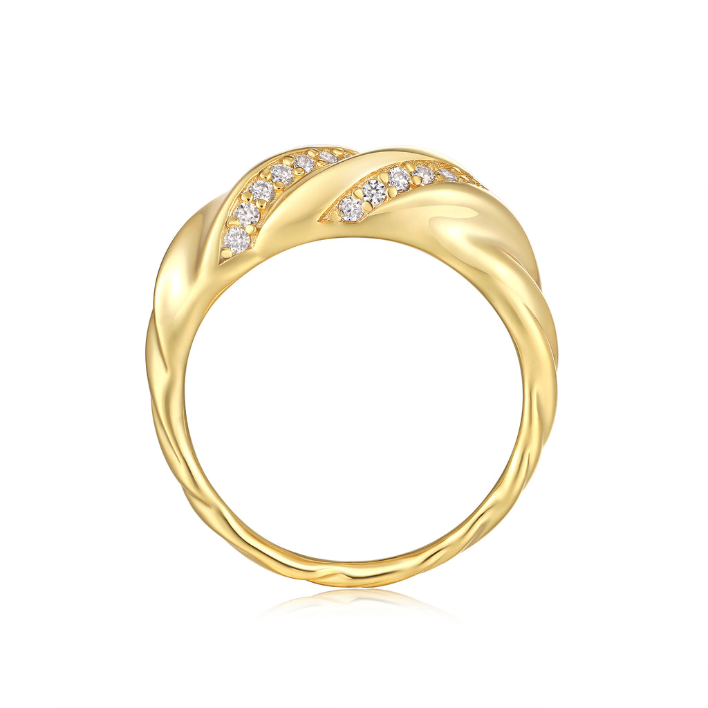 Galactic Halo Moissanite Ring Gold