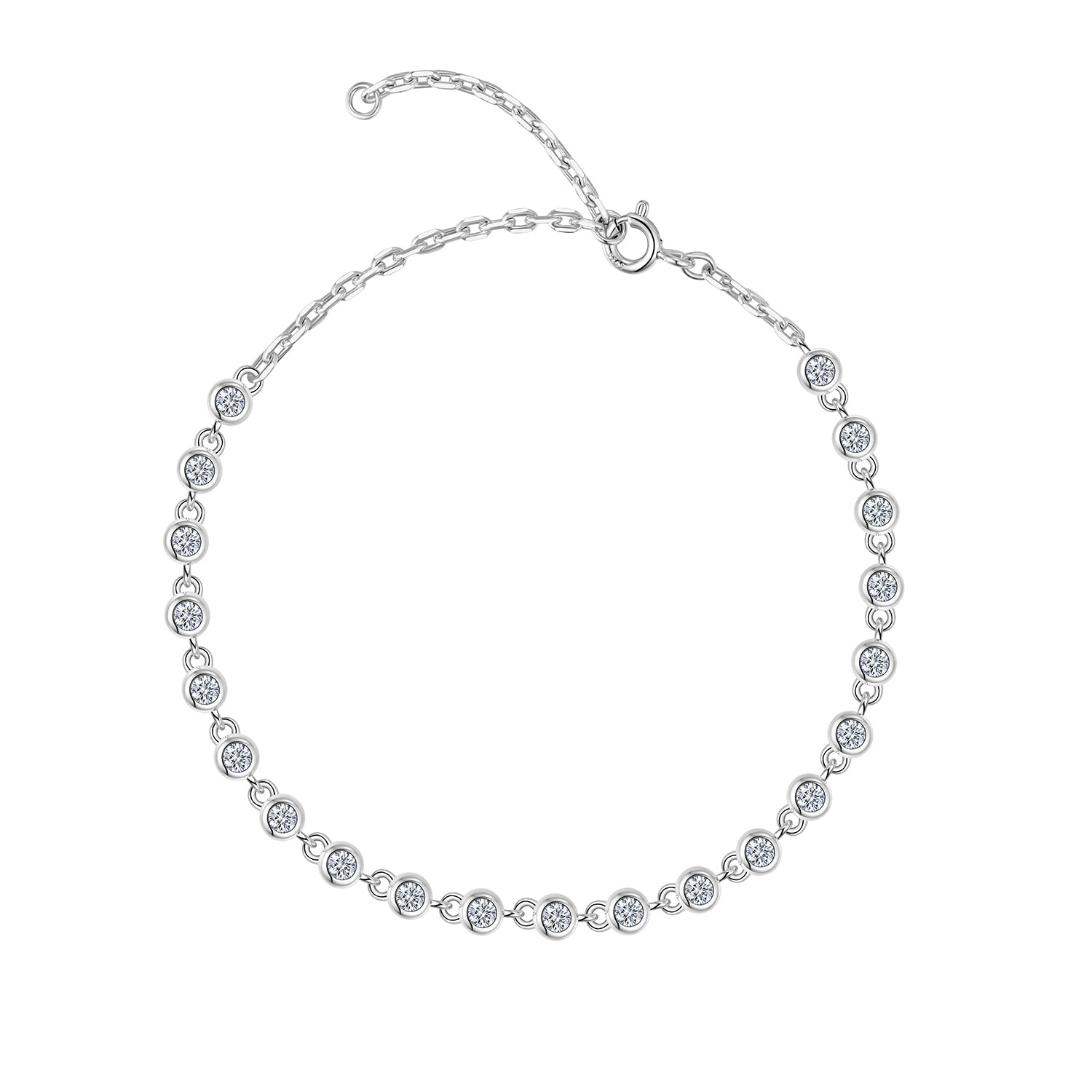 Sleek Spark Moissanite Bracelet S925