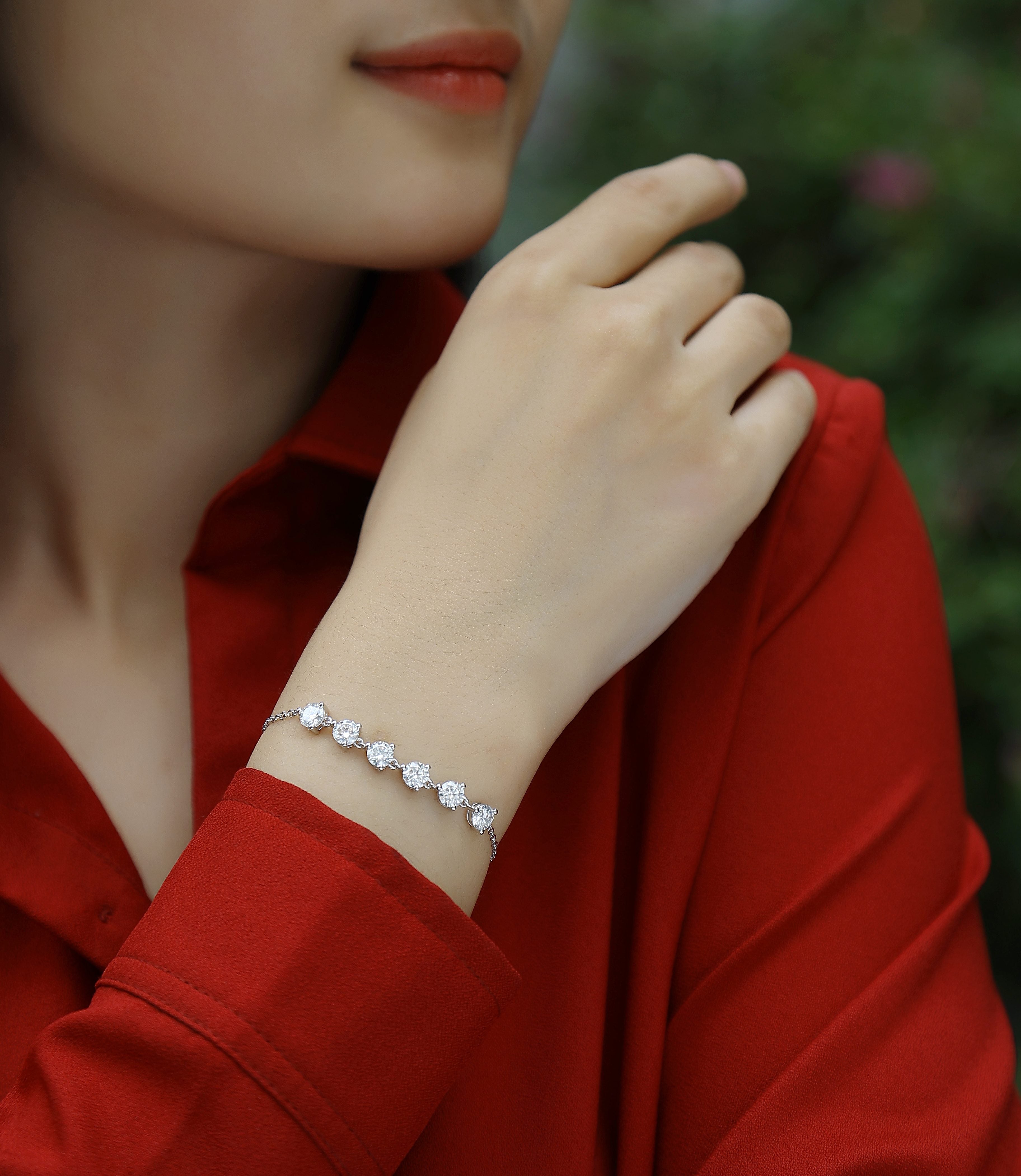 Moissanite Bracelet - 3ct S925 Silver 16cm