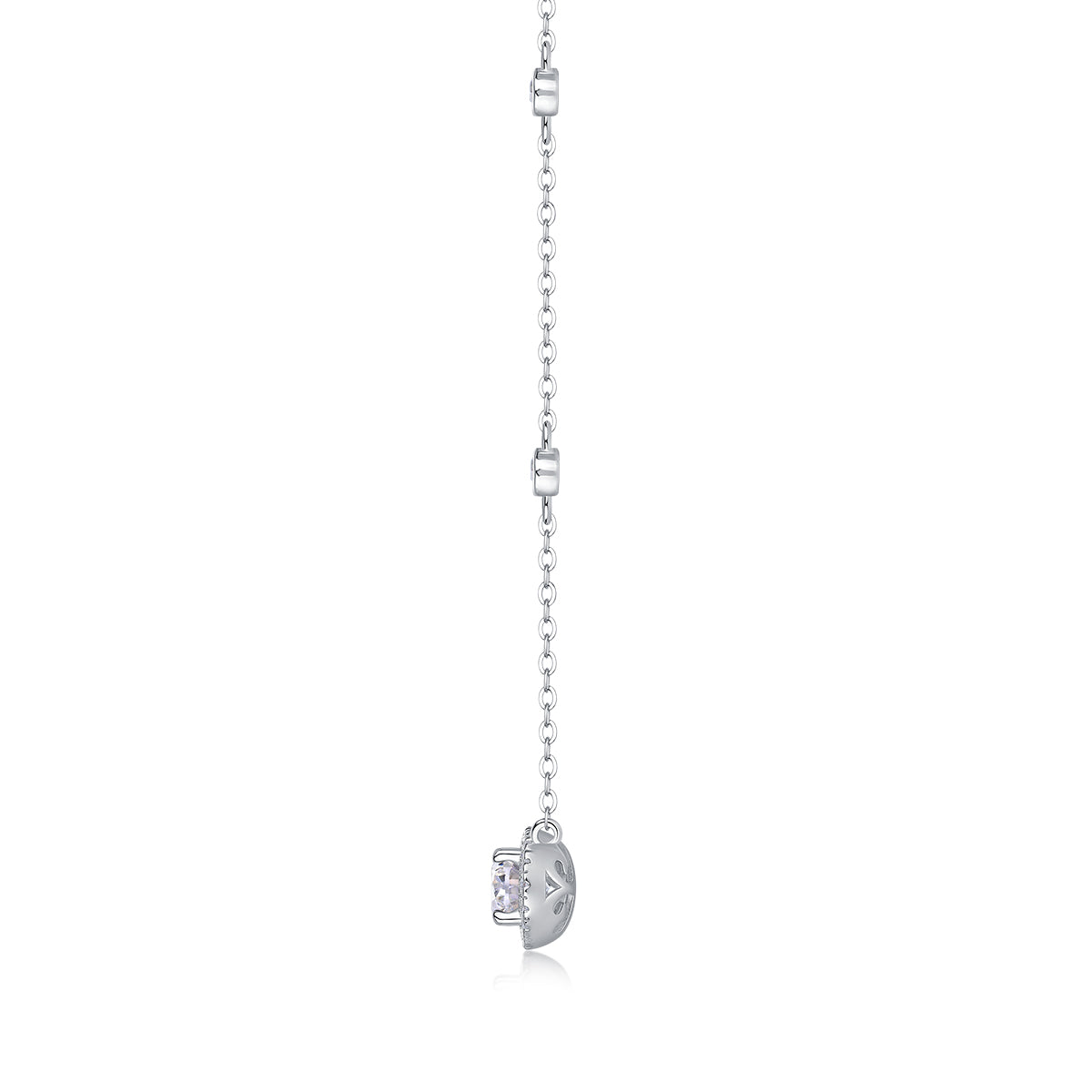 Universe's Eye Moissanite Necklace - 5x7 40cm
