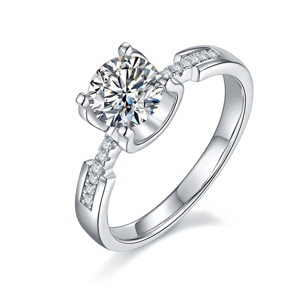 Shield of Light Moissanite Ring 1 Carat S925
