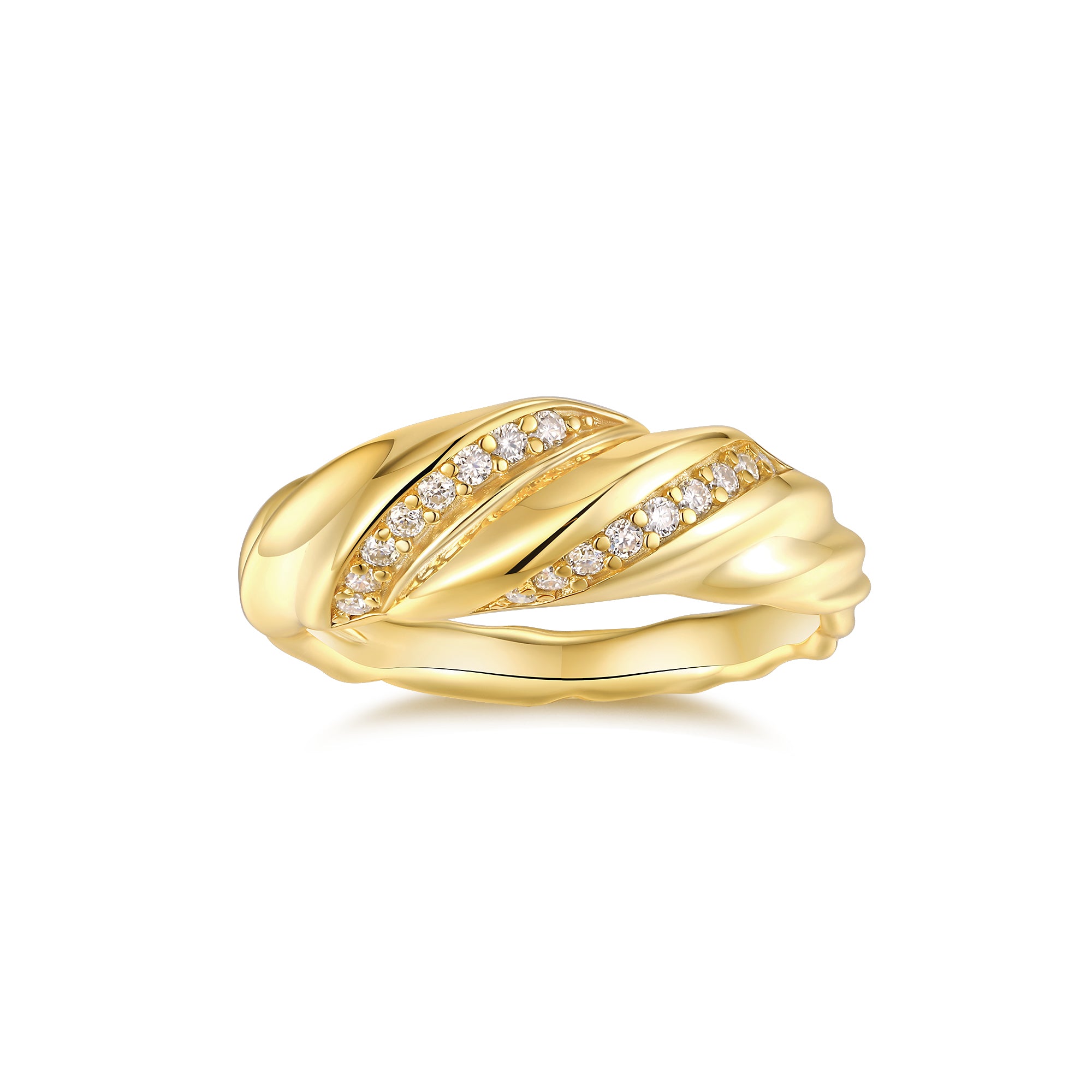 Galactic Halo Moissanite Ring Gold