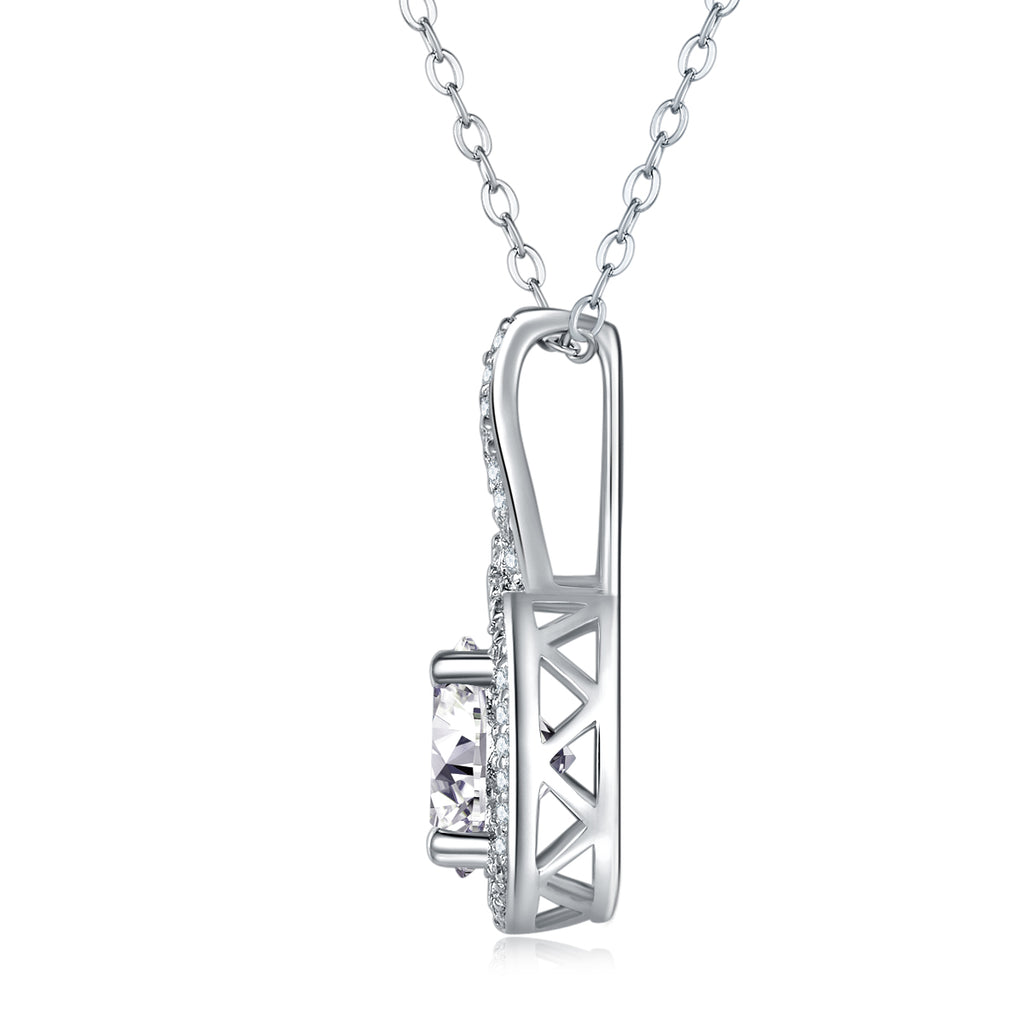 Future & Past Moissanite Necklace 2ct Platinum