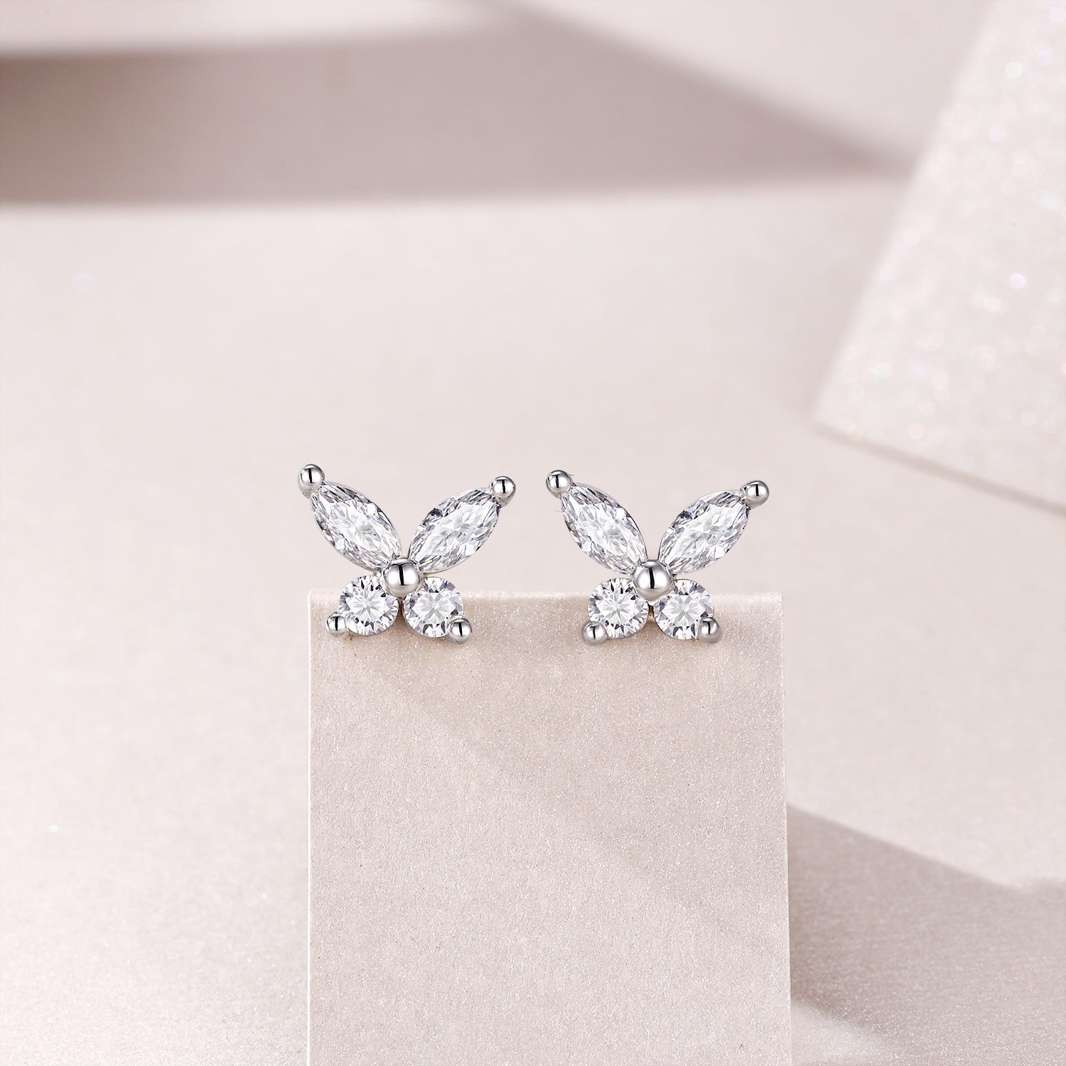 Celestial Butterfly Moissanite Stud Earrings