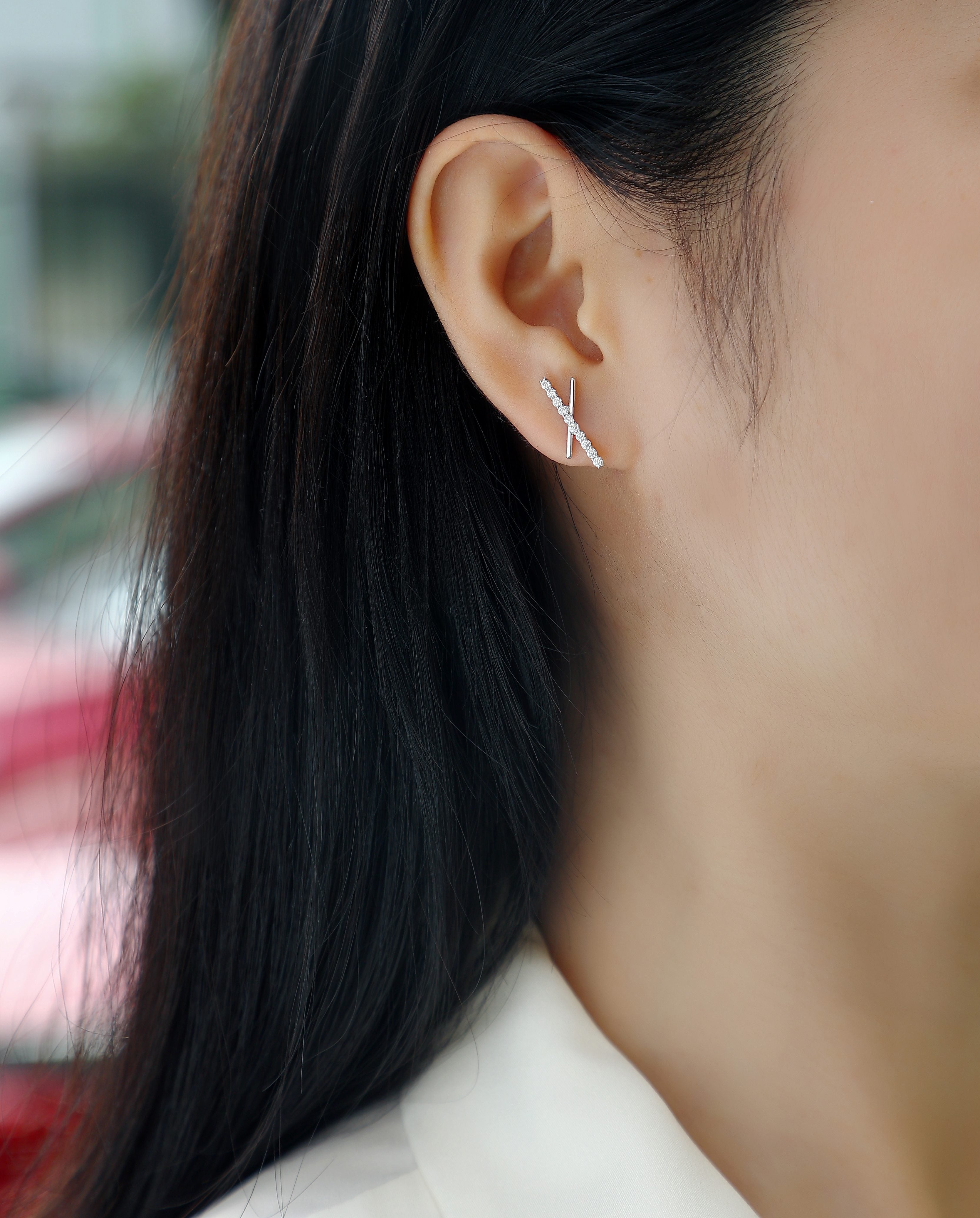 Intertwined Souls Moissanite Stud Earrings