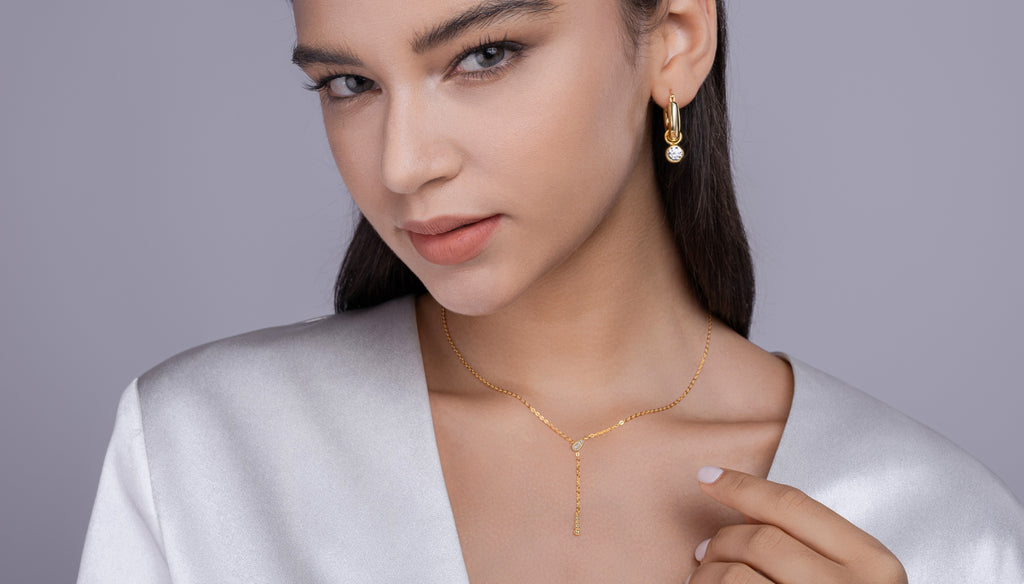 Sun Ritual Moissanite Necklace - Gold-Plated Silver