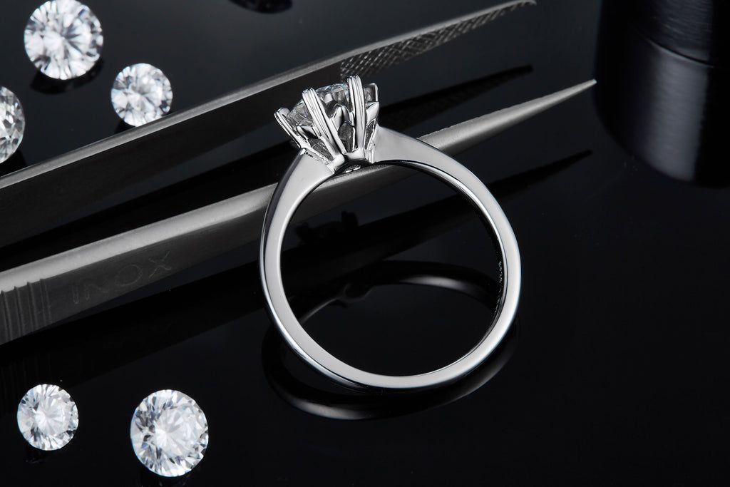 Celestial Equator Ring - Moissanite 1ct Silver