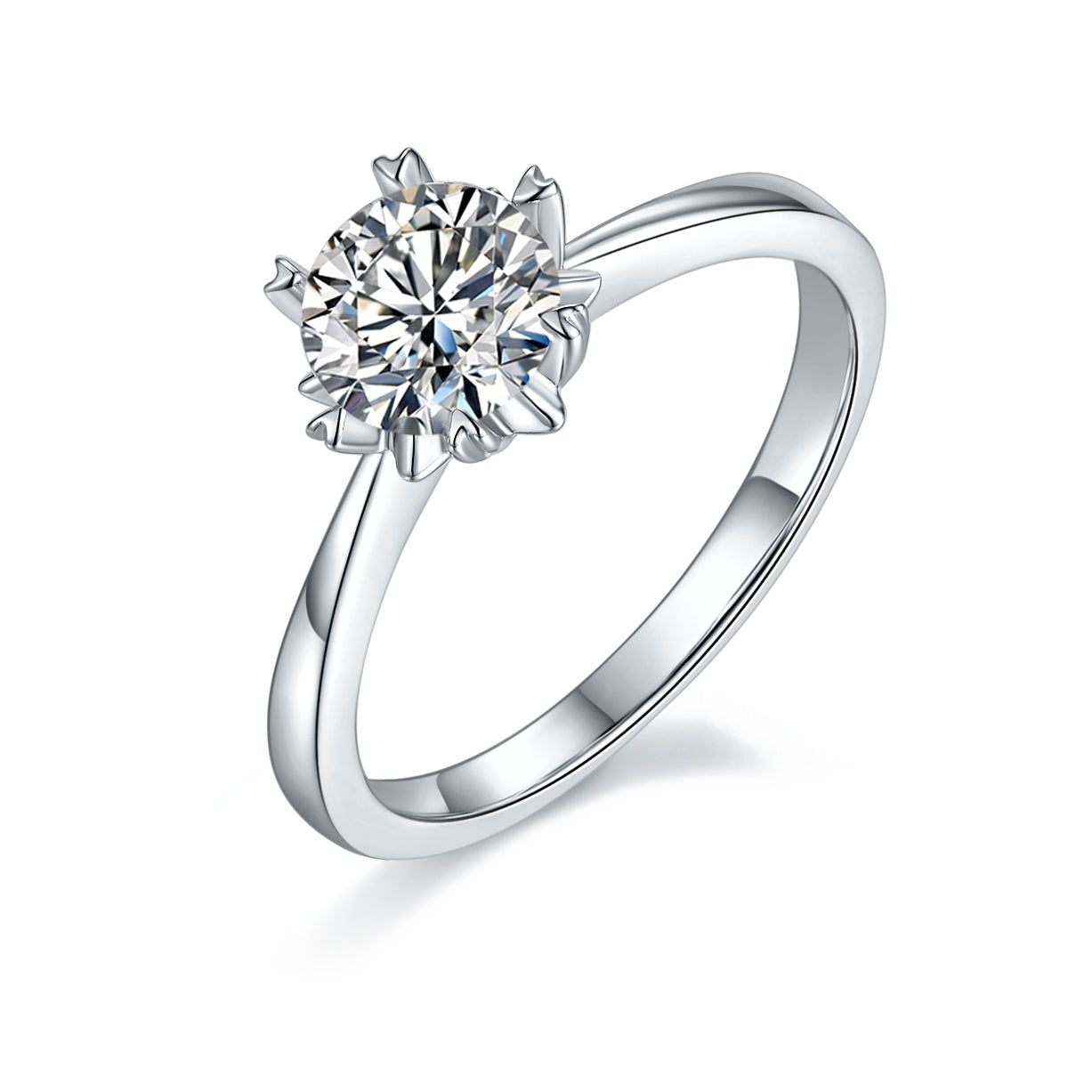 Celestial Equator Ring - Moissanite 1ct Silver