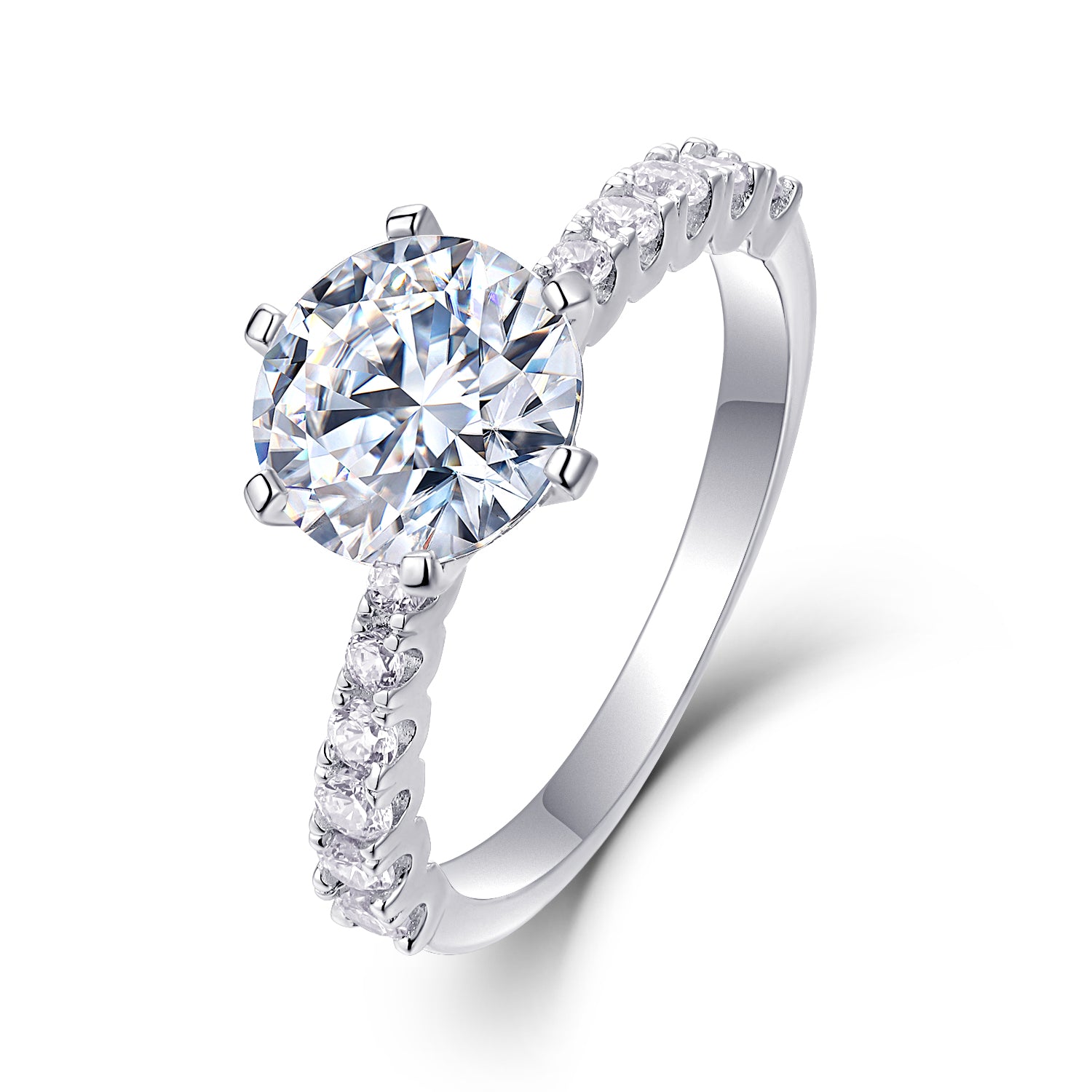 Moon Tear Ring - Moissanite 2CT Silver
