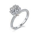 Shadow Notes Ring - Moissanite 1 Carat Silver