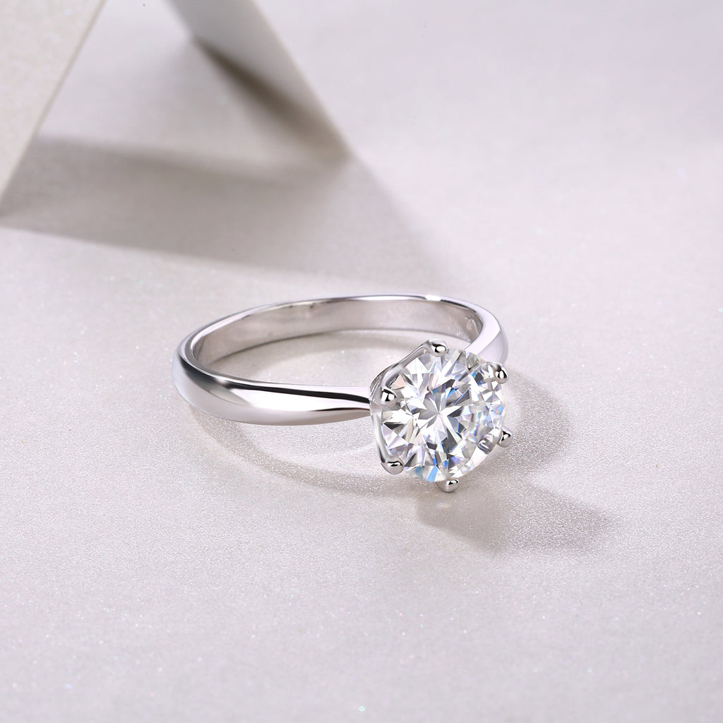 Event Horizon Moissanite Ring - S925 Silver Platinum