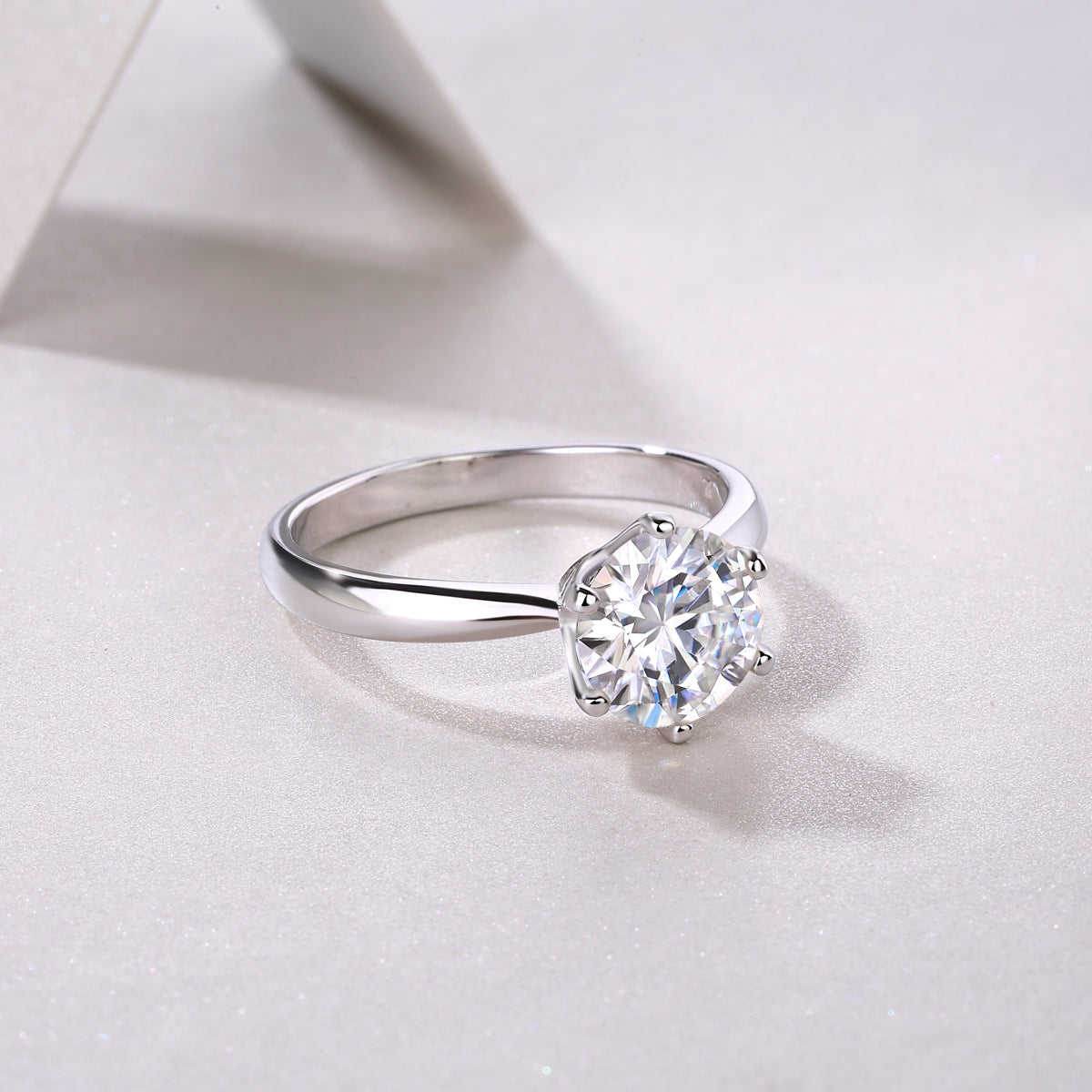 Event Horizon Moissanite Ring - S925 Silver Platinum
