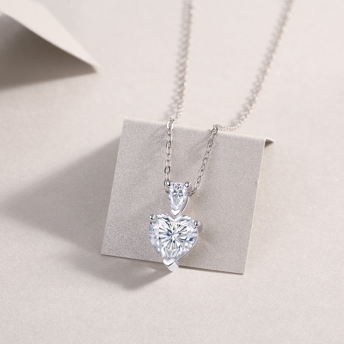 Love's Promise Moissanite Heart Necklace