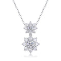 Sunshine Flower Necklace Moissanite 1ct Silver